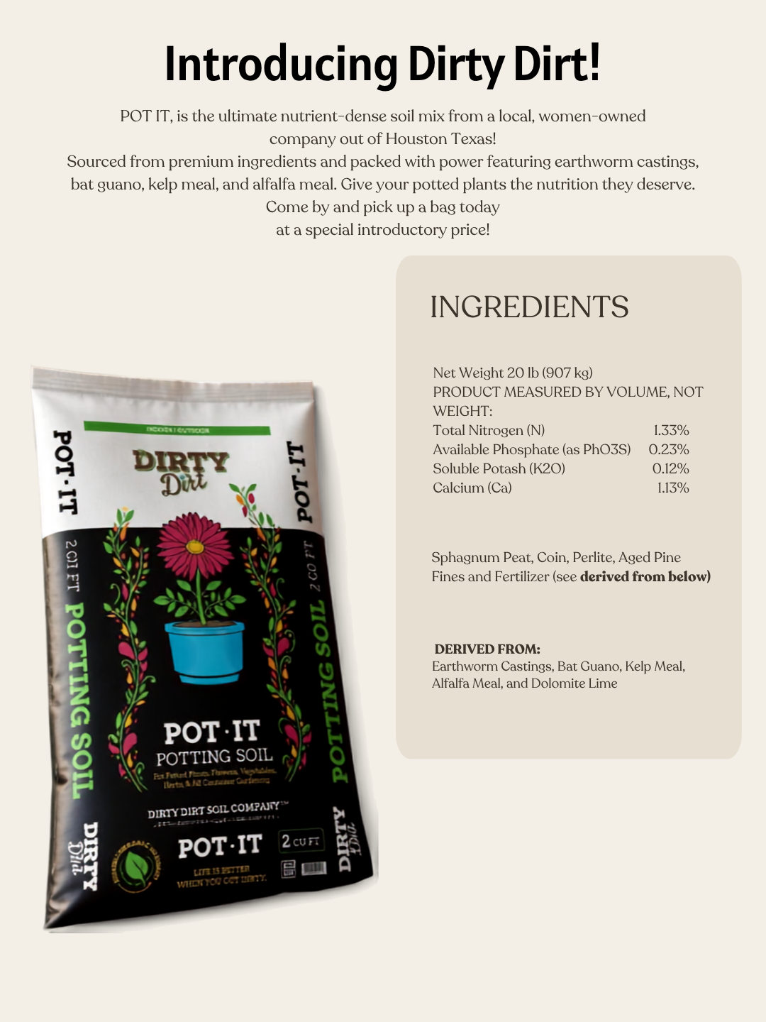 Dirty Dirt potting soil